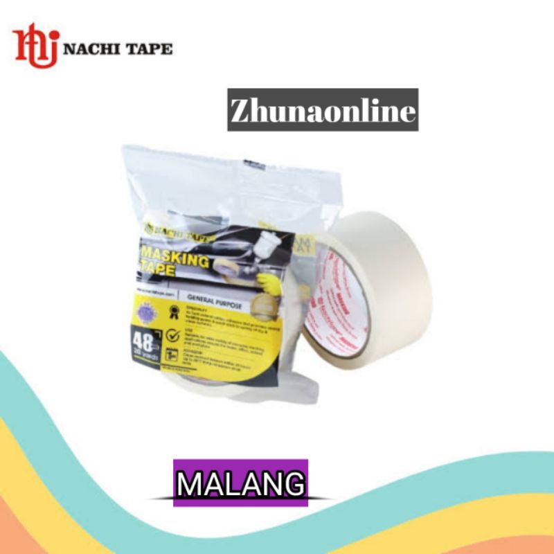 

Lakban Kertas Masking Tape Nachi 2inch 48MM × 20 yard