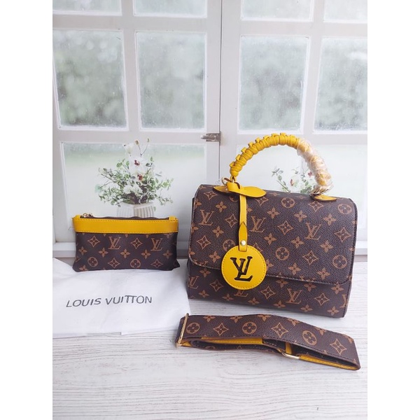 Tas Selempang Wanita Lv Cluny 2021 Kode 38 Mono Damir Bahan Kulit Sintetis Branded High Quality