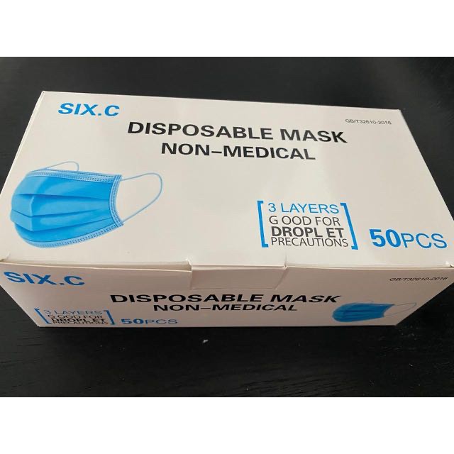 MASKER EARLOOP SIX C DISPOSABLE 3PLY NON MEDICAL