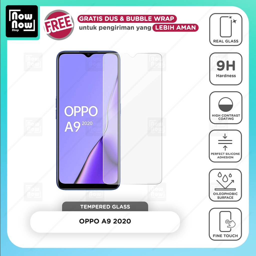 Tempered Glass Anti Gores Oppo A9 2020 Screen Guard Protector 9H Kaca Temperglass