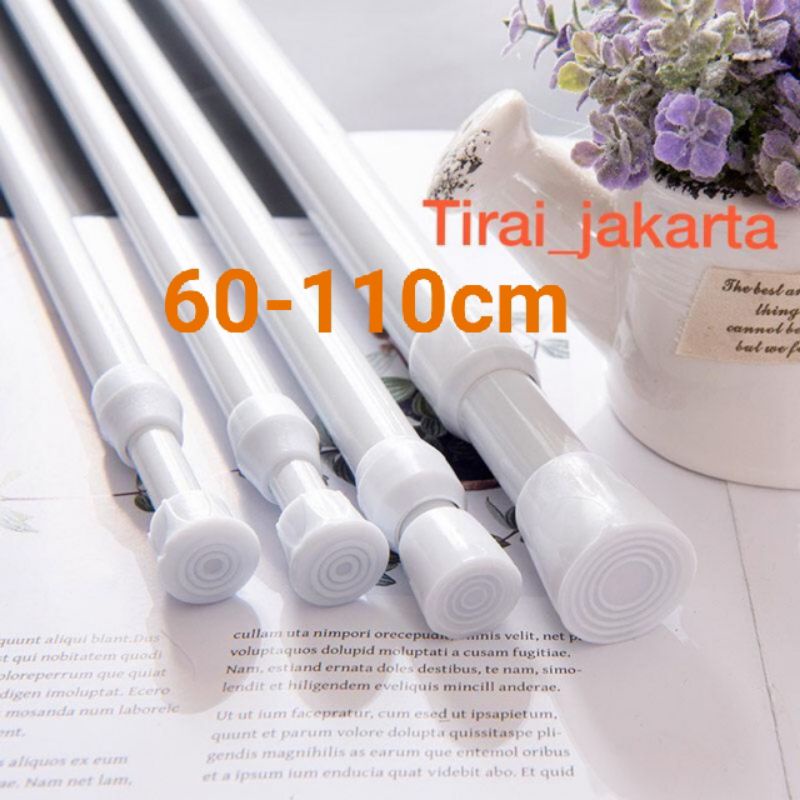 Tiang flexibel 60cm - 110cm/ tiang fleksibel/ tiang gorden fleksibel/ tiang tanpa paku/ tiang pintu/ tongkat horden/ tongkat gorden/ tongkat kolong dapur/ tongkat fleksibel/ tongkat tirai/ tongkat ajaib/ pipa ajaib/ tiang tirai/ tongkat pipa