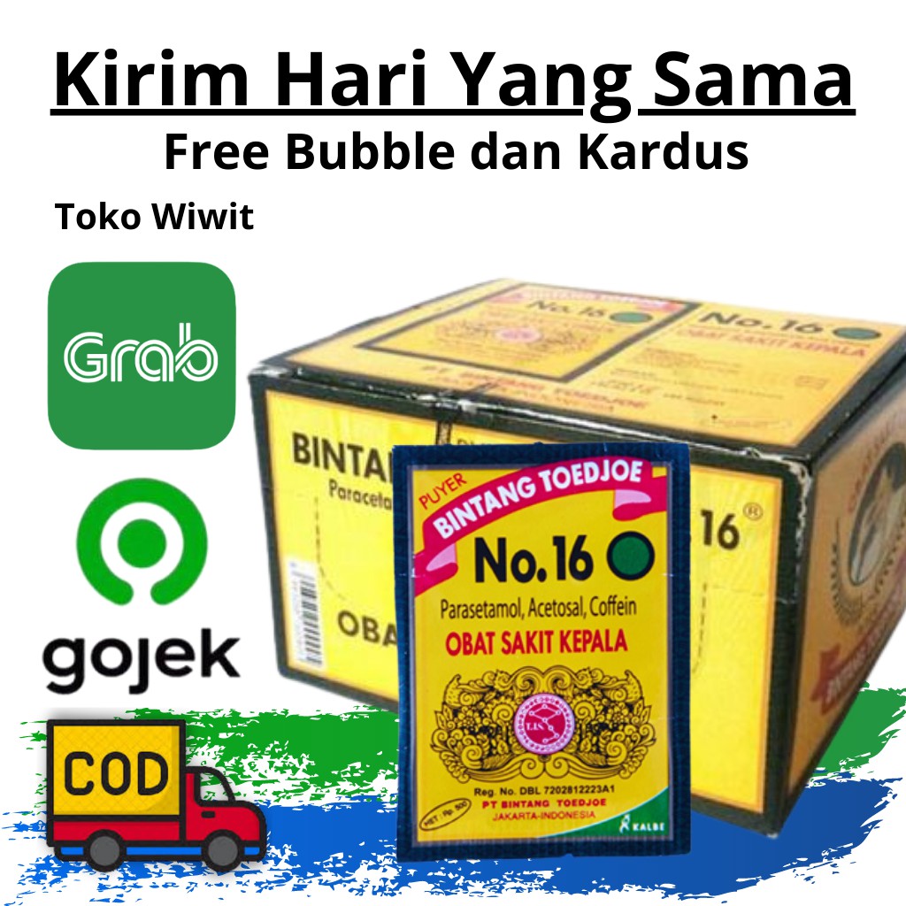 Puyer 16 bintang 7 Obat Sakit Gigi dan Kepala Sachet 1 Gram Toko Wiwit