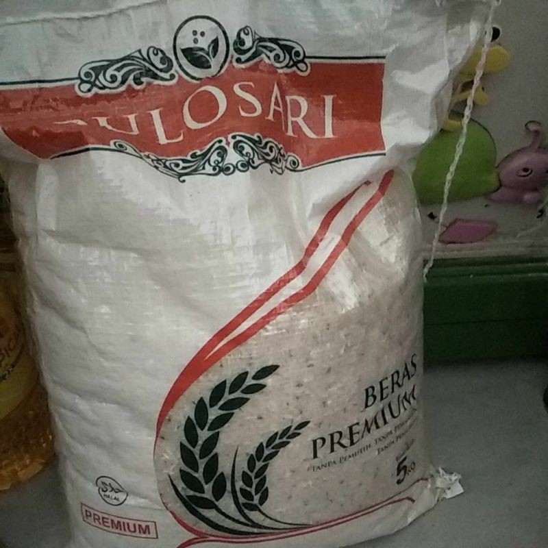 Beras 5 Kg Murah Ada Kutunya Pulosari Cantik Manis Sumur Tujuh Cap Bunga