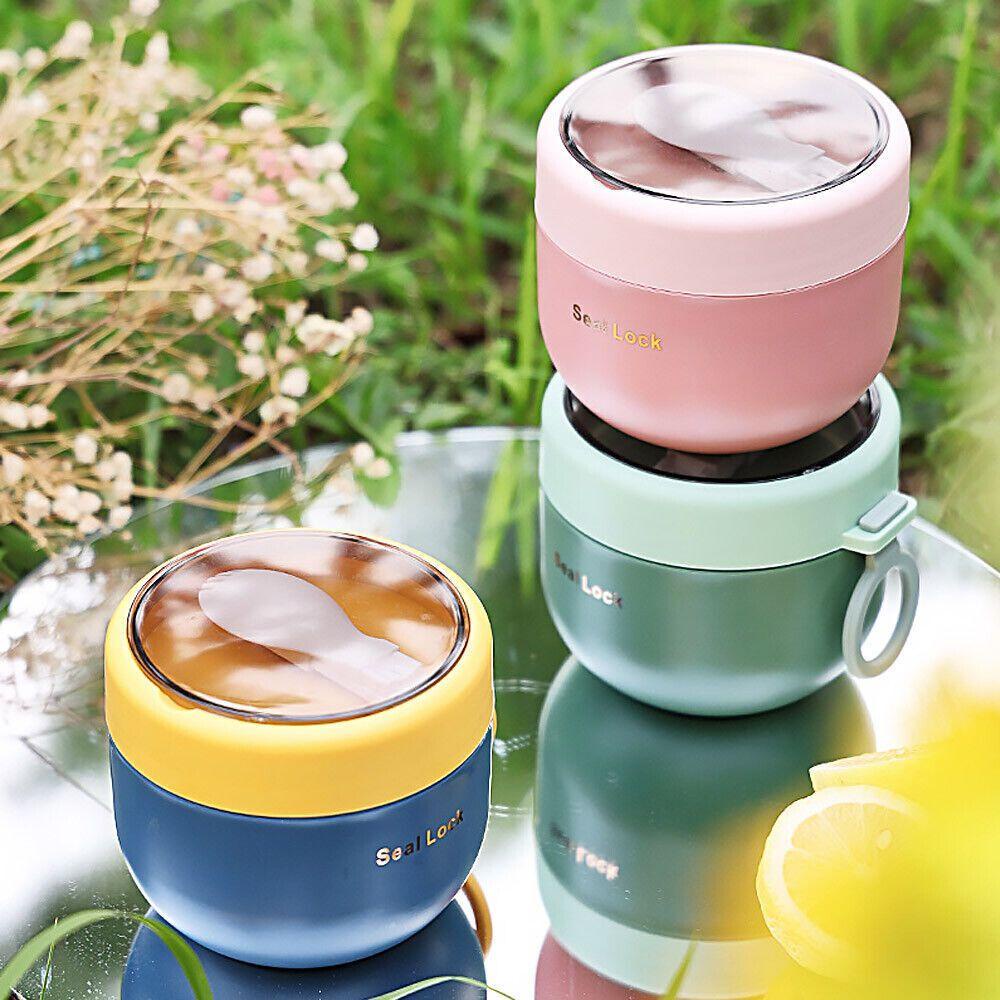 Suyo Kotak Makan Siang 600ML Dengan Sendok Sup Thermos Insulasi