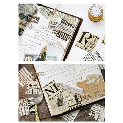 

Bergaransi Label Stickers - Nostalgic Newspaper (50Pcs ) Berkualitas