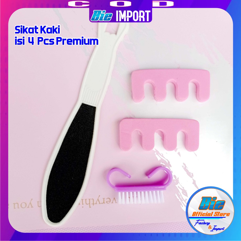 Sikat Pembersih Kaki Set 4 Pcs Impor Best Seller