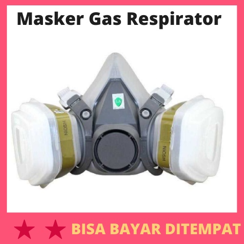 Masker Gas Respirator / Masker Gas Mask Respirator Anomia Air Mata Acid Beracun Industri Industrial 