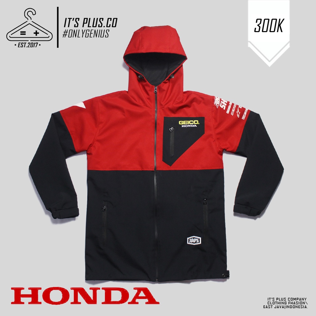 Honda Geico Jaket Parasut Motocross Waterproof  Offroad Trail Enduro Adventure Racing Team Type 2