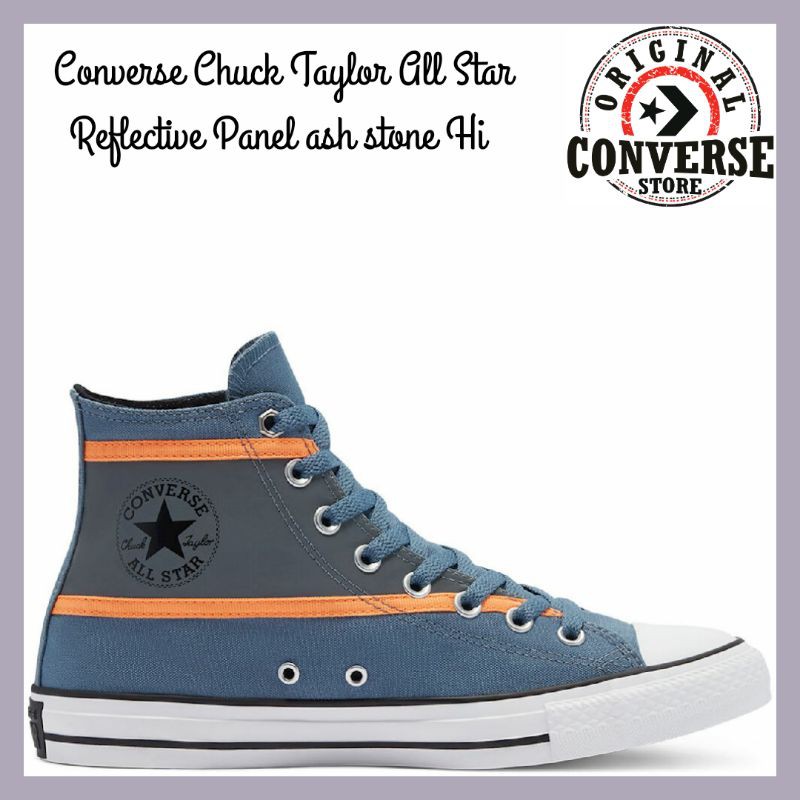 ORIGINAL CONVERSE CHUCK TAYLOR ALL STAR REFLECTIVE PANEL ASH STONE Hi 169452C MENS
