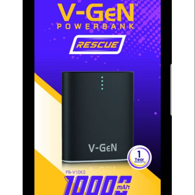 Powerbank Rescue V1K0K5 10000mah V-GeN
