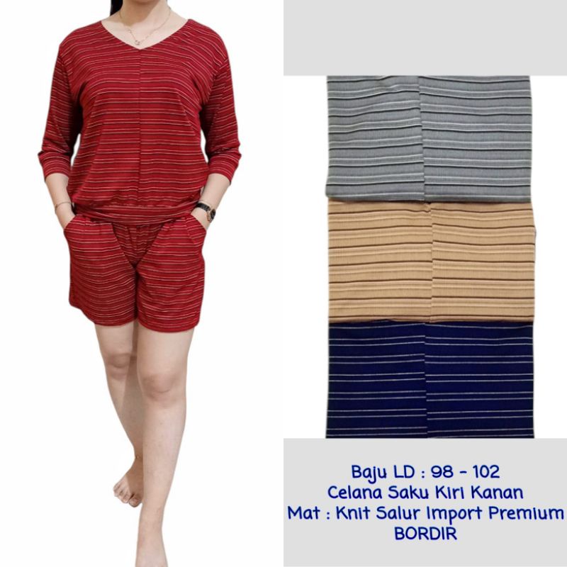 NEW SETELAN KNIT SALUR / SETELAN WANITA MURAH / SETELAN MURAH