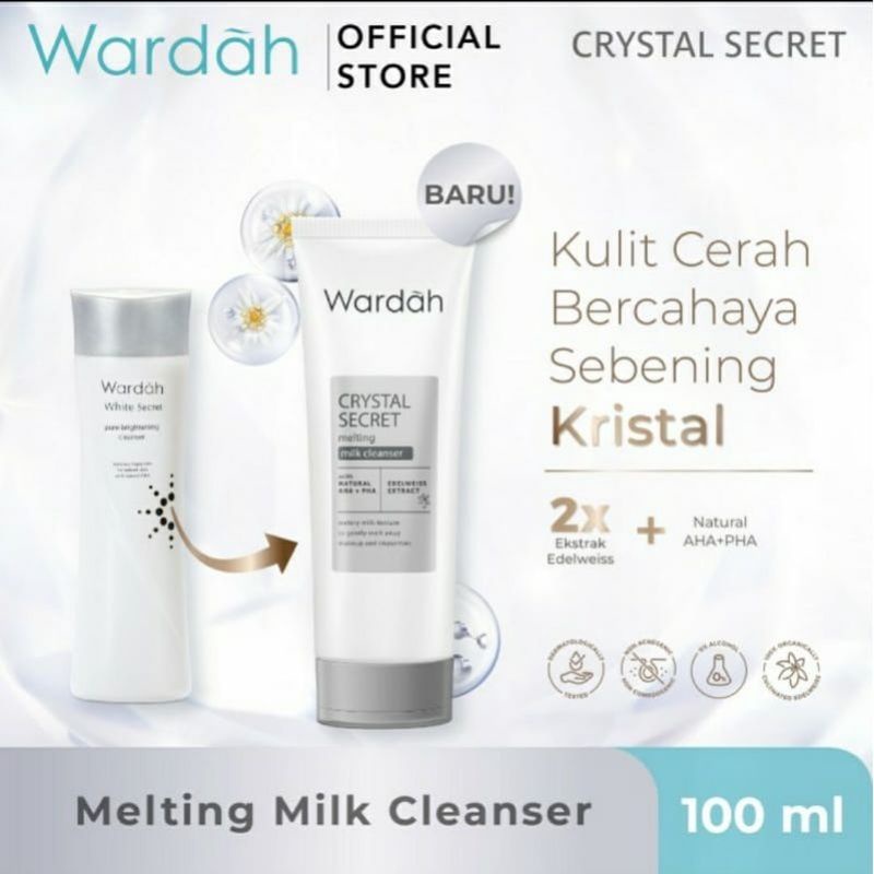 WARDAH White | Crystal Secret Melting Milk Cleanser 100ml