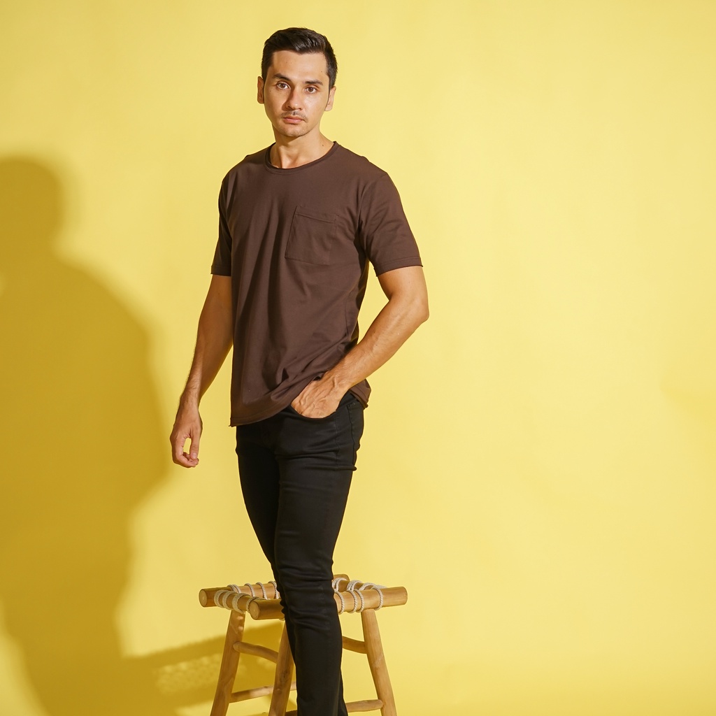 Brospack Unfinished T-shirt Saddle Brown