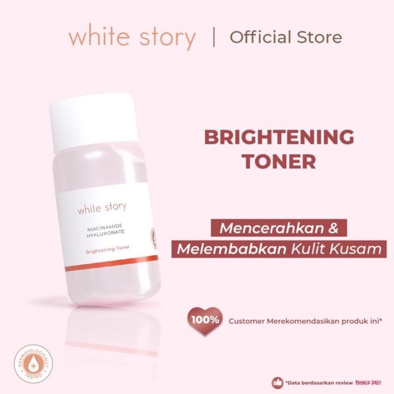 Bisa COD - White Story Paket Cream Wajah Brightening &amp; Acne Original