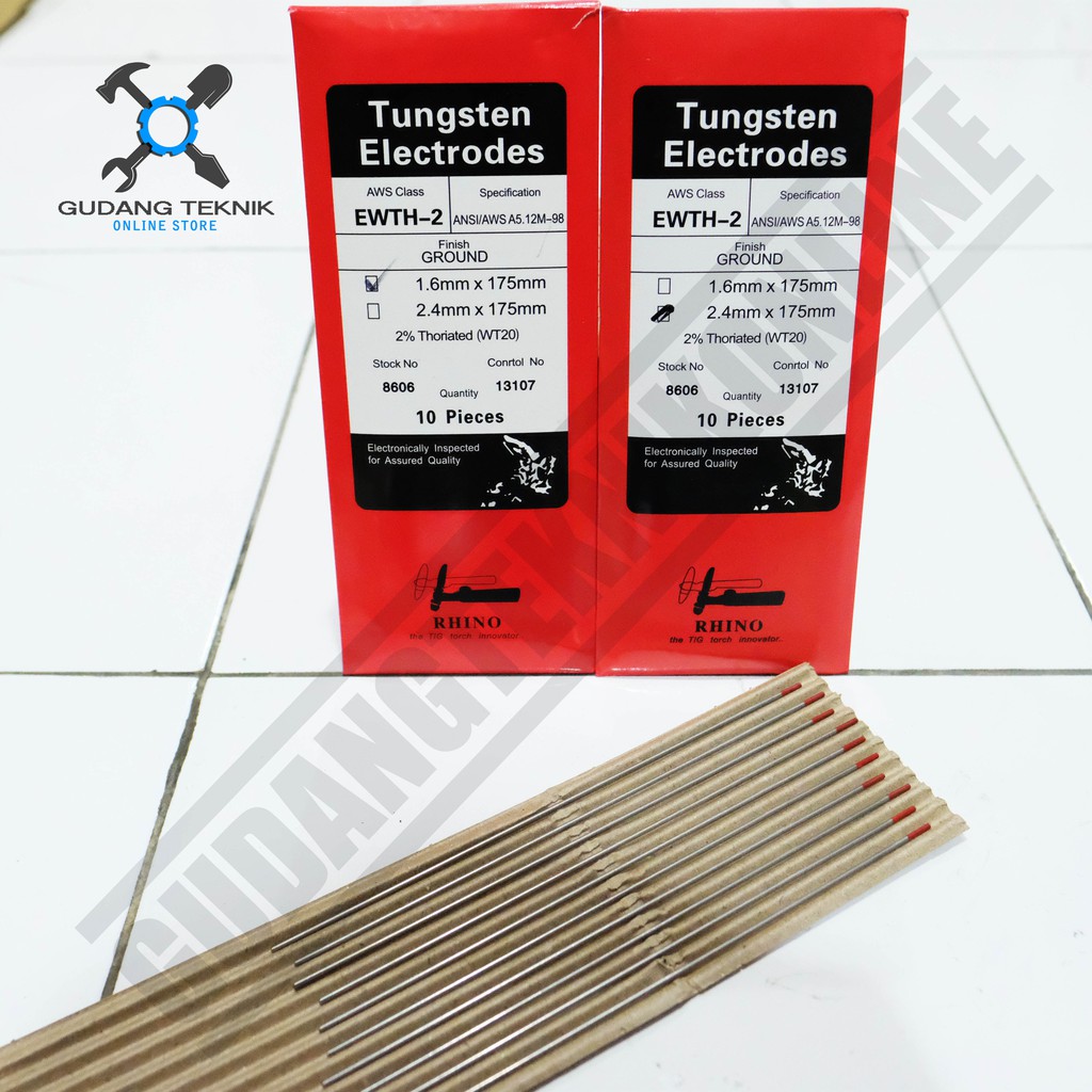 Tungsten 1.6mm - 2.4mm / JARUM ARGON 1.6mm - 2.4mm / Tungsten Jarum Las ARGON STAINLESS BESI