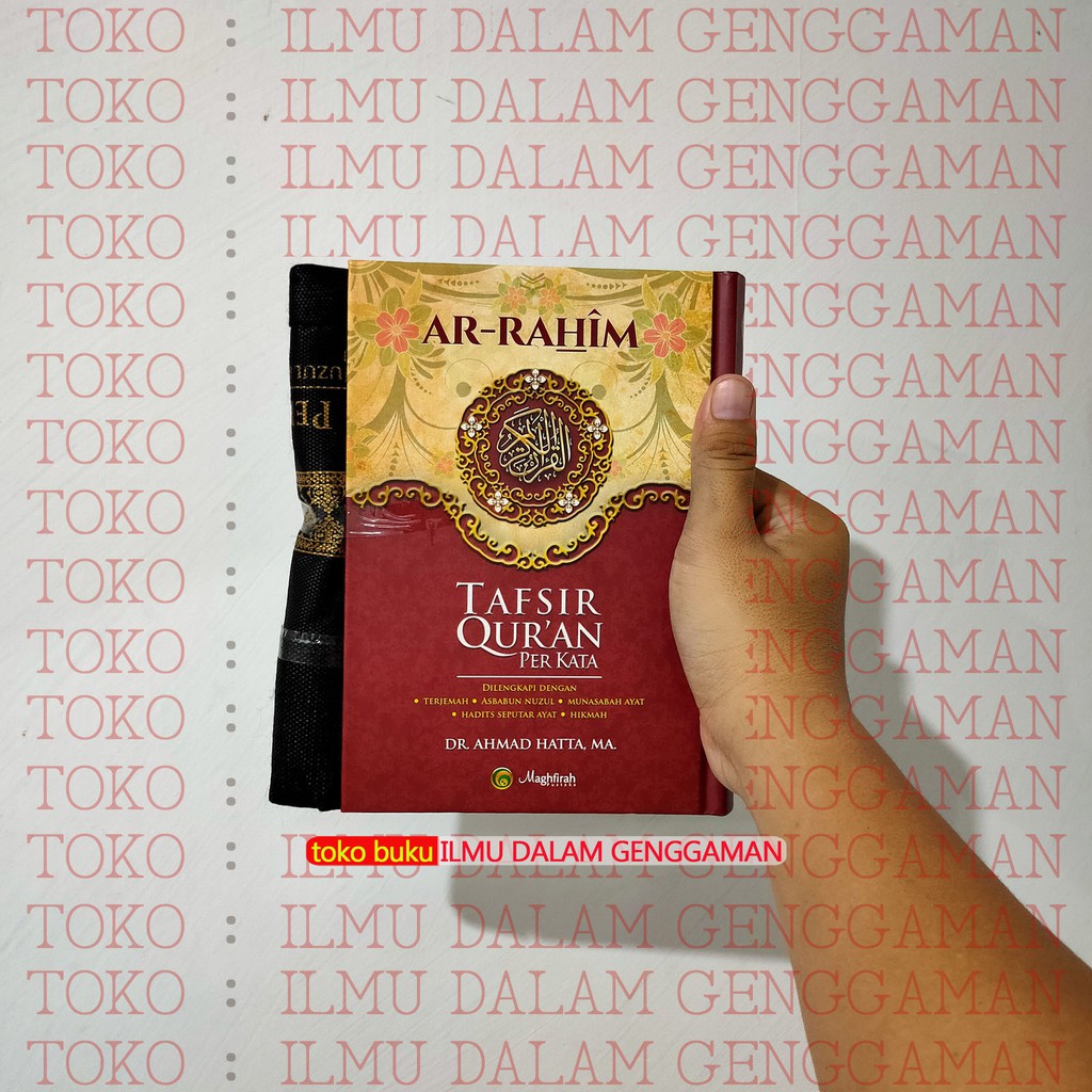 BISA COSTUM NAMA - MERAH - A5 Al Quran Ar Rahim Tafsir Quran Per Kata Dr Ahmad Hatta - Ar Rahman A5 