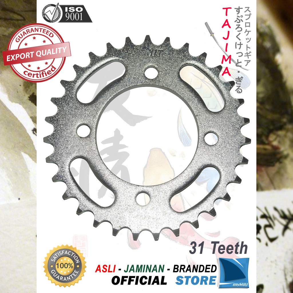 Gigi Tarik 28T ~ 38T YAMAHA RXZ Gir Belakang - Rear Sprocket Gear TAJIMA