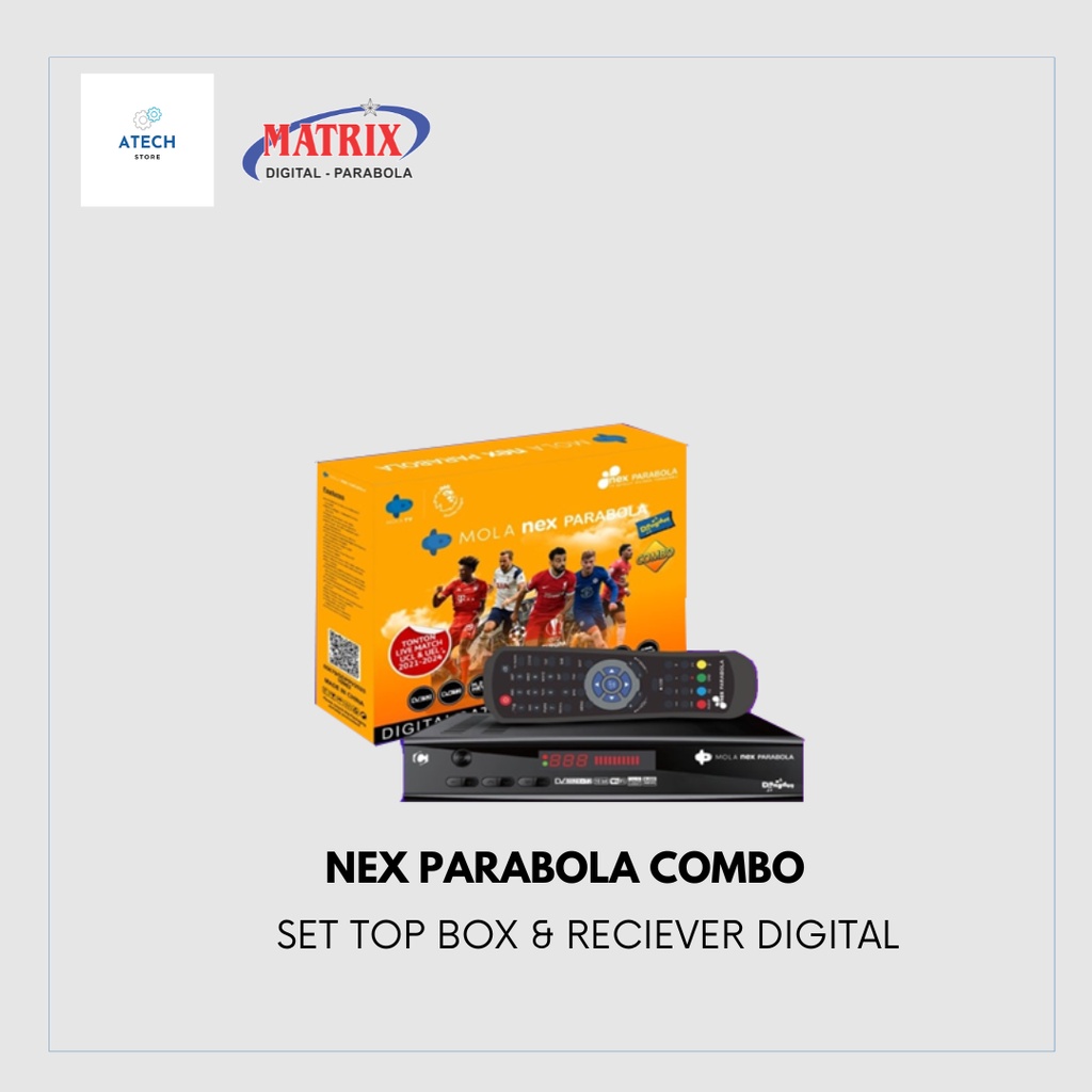 Set Top Box Reciever Nex Parabola Combo Reciever TV Digital Tabung Murah Original