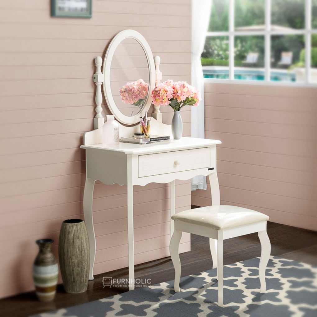 IFURNHOLIC Jodie Vanity Sets | Meja Rias Minimalis | Meja Make Up | Meja Console | Vaniti Table | Dr