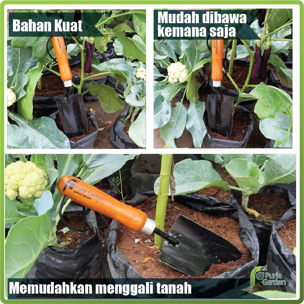 Sekop Sedang Skop Taman Berkebun Penggali Tanah Bahan Kuat Puriegarden PG SBY