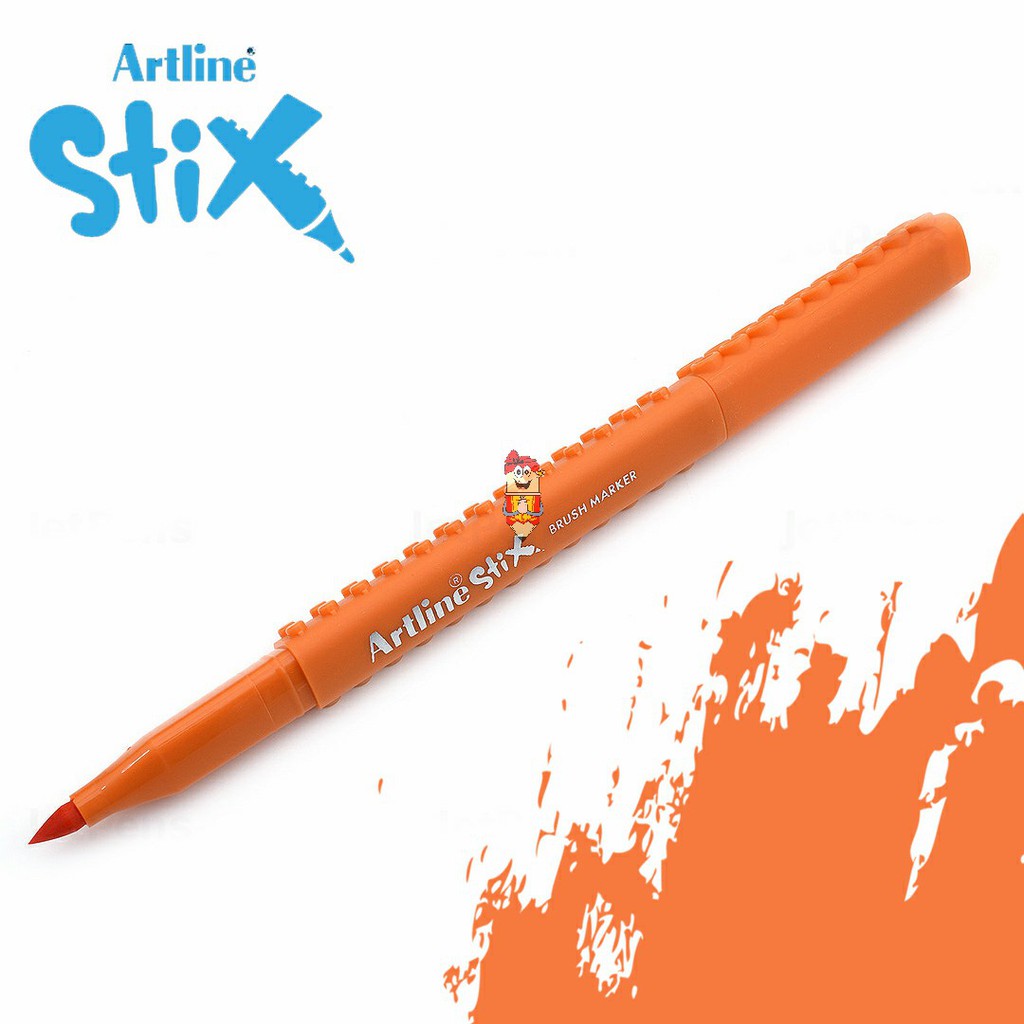 

Artline Stix Brush Marker - Orange / Brush Pen