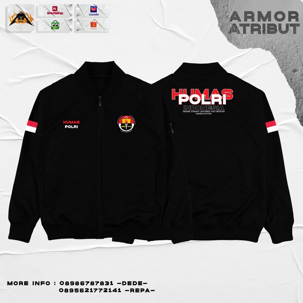 JAKET BOMBER POLRI polisi indonesia - Armor Atribut