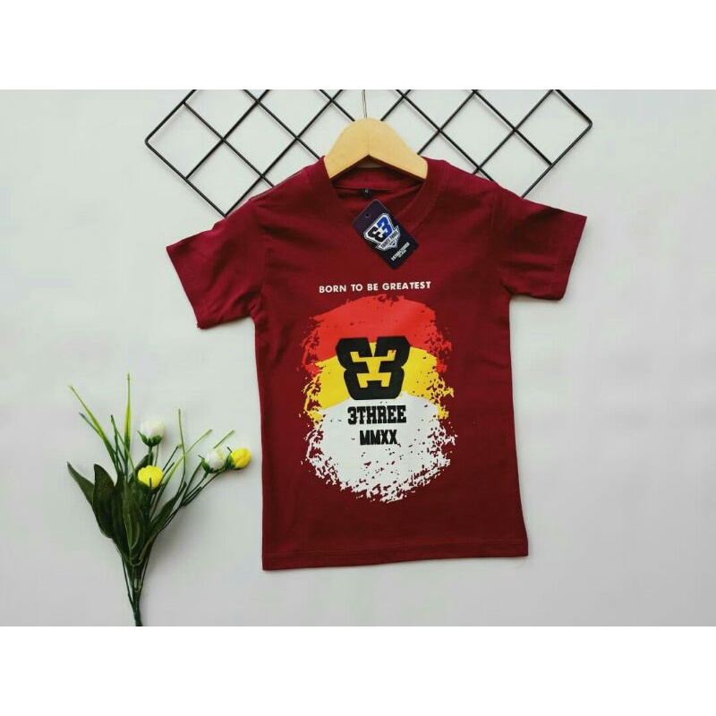 Kaos Distro Anak Laki-laki, Maroon