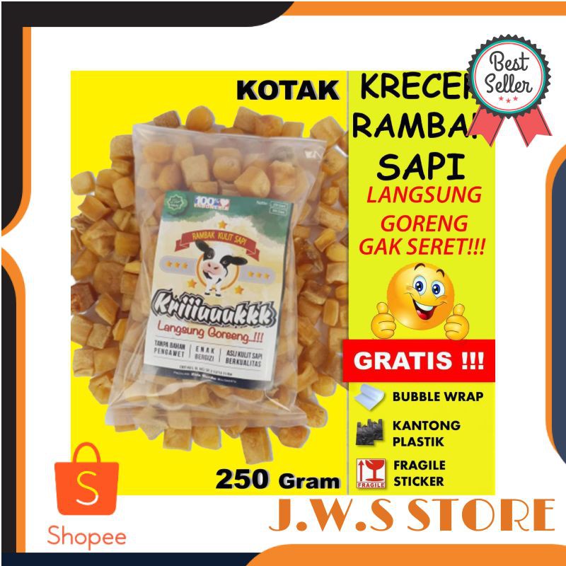 

Krecek Rambak Sapi 250gr Kerupuk Kulit Sapi Mentah Krupuk Rambak Sapi Asli Langsung Goreng dan