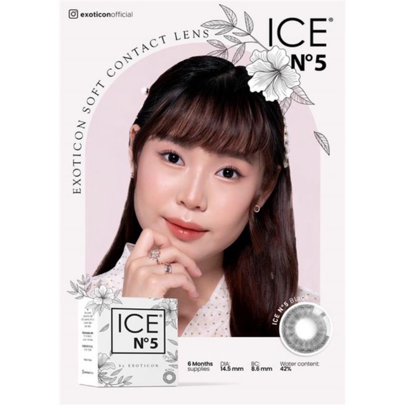 SOFTLENS ICE N5 NORMAL &amp; MINUS -0.50 S/D -2.50 FREE LENSCASE  DIA 14.5 MM BY X2 EXOTICON