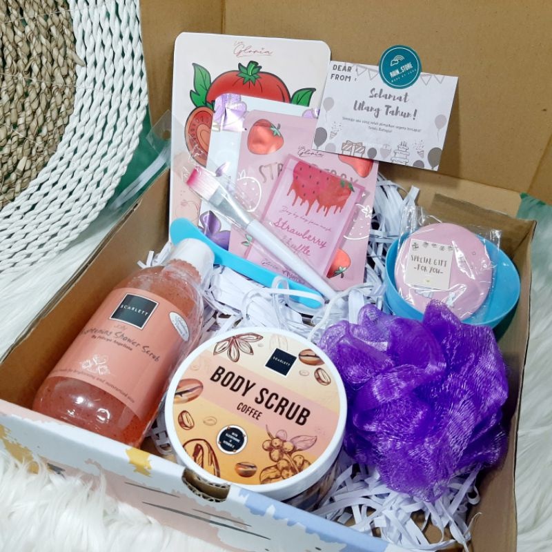 HAMPERS GIFT BOX / HAMPERS SCARLETT / KADO ULANG TAHUN HAMPERS BIRTHDAY/HAMPERS GRADUATION/Kado Pacar/Kado Wisuda/ScarlettWhitening by Felicya Angelista