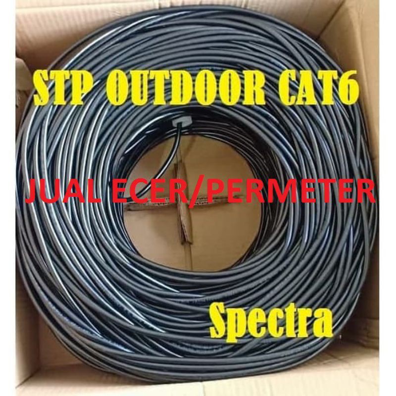 Kabel LAN SPECTRA FTP STP Cat6  Outdoor Meteran Siap paakai