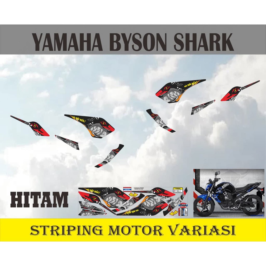 striping stiker decal yamaha byson shark