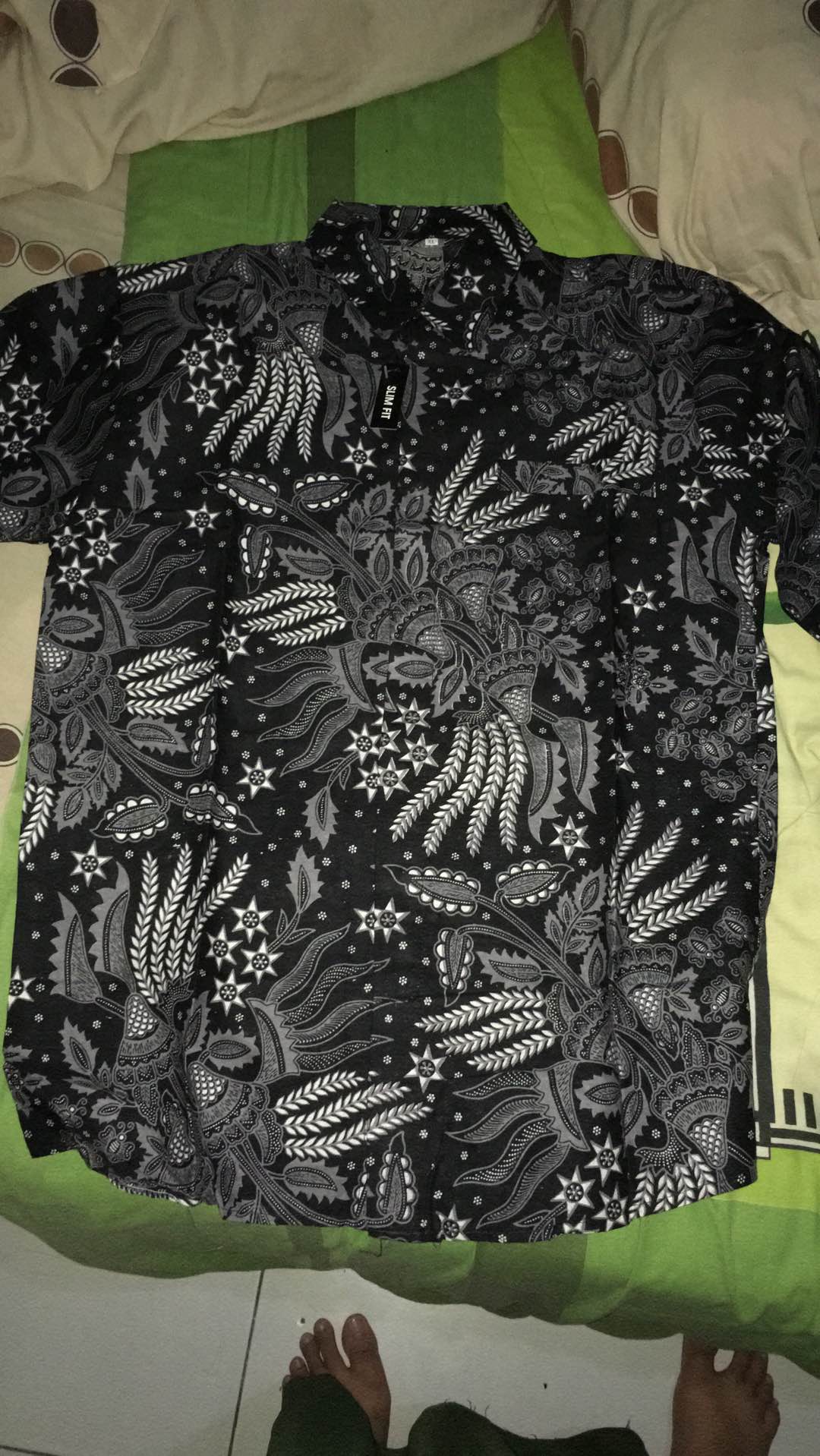 New Kemeja Batik Slimfit Exclusive Original Butik Atasan Batik Seragam M L Xl