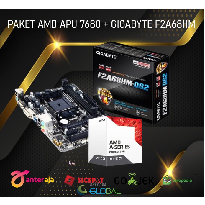 PAKET AMD APU A87680 + GIGABYTE F2A68 HM-H