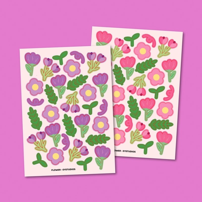 

eystudios - Flower Deco Sticker For Journaling / Polcos (Kisscut)