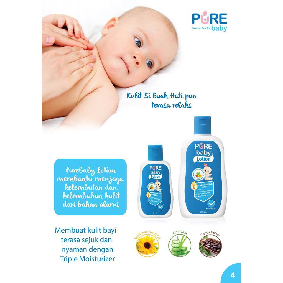 Pure Baby Lotion 200 ml / Pure BB Body Lotion 200ml / PURE BB PREMIUM CARE