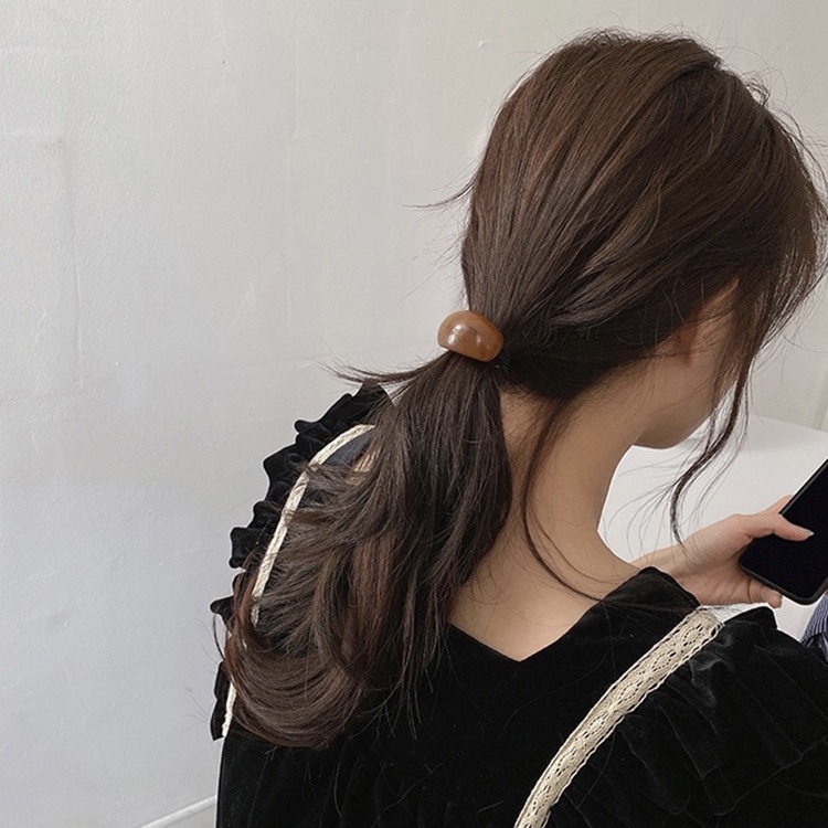 IKAT RAMBUT KARET ELASTIS KOREA MAINAN BATU CEMBUNG PITA AKSESORIS WANITA RETRO VINTAGE FRENCH STYLE / KOREAN ELEGANT PONYTAIL HIGH END RUBBER BAND HAIR ELASTICS TIES MARBLE STONE ACCESSORIES