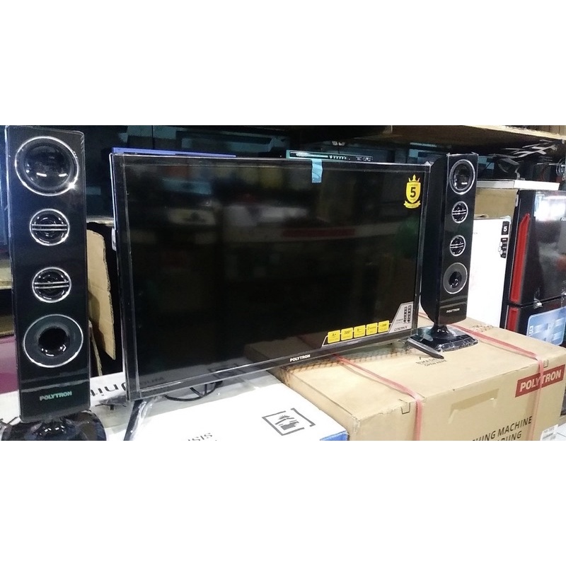 TV LED DIGITAL POLYTRON 32 inch Speaker tower Cinemax PLD-32TV0755 / 32TV1855/1755