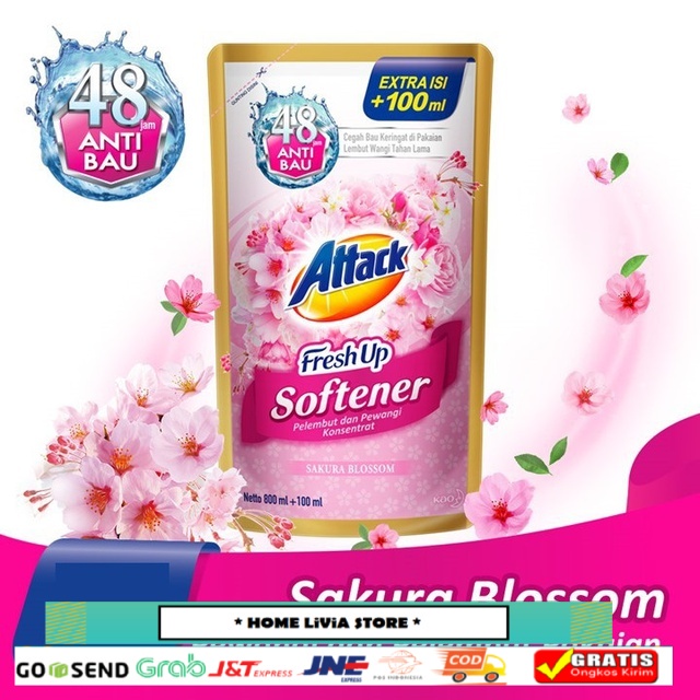 Attack Fresh Up Softener Sakura Blossom 800 mL
