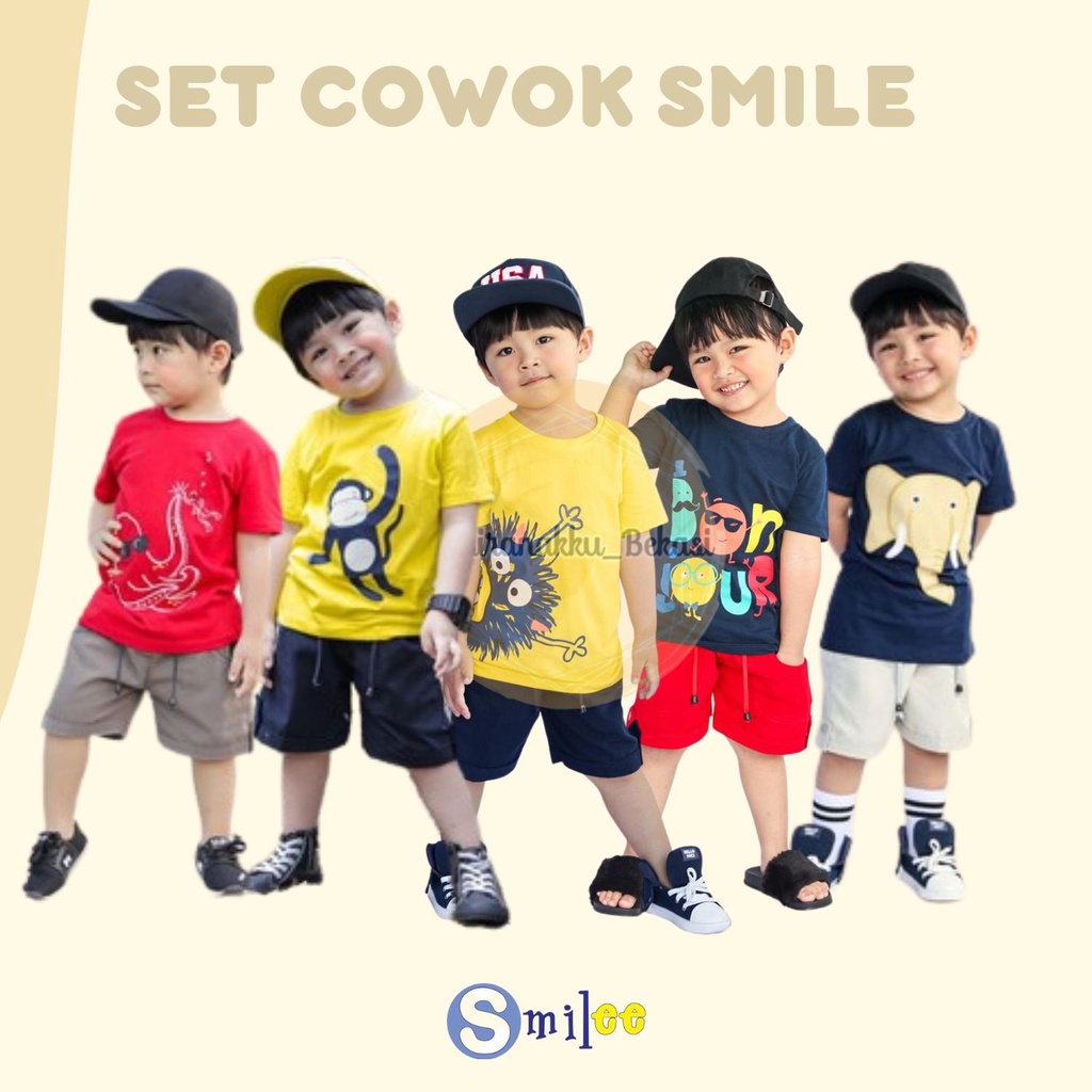 Setelan Anak Smilee Mix Motif dan Warna Size 1-3T