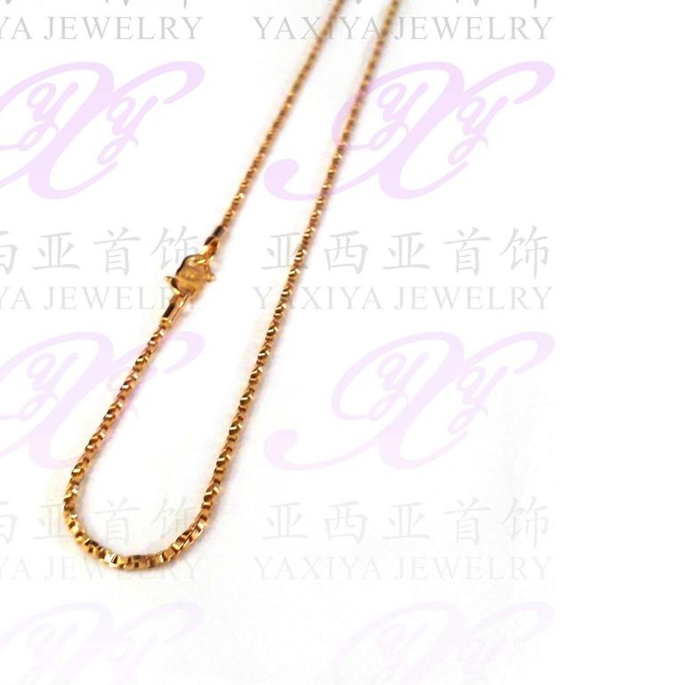 ❈ Yaxiya Kalung Emas Italy Ulir Perhiasan Lapis Emas 18k 030 ֍