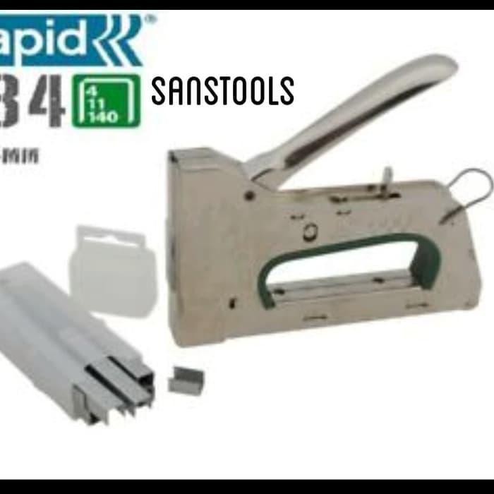 

gun tacker rapid R34 original alat staples stapler jok kayu kulit R34