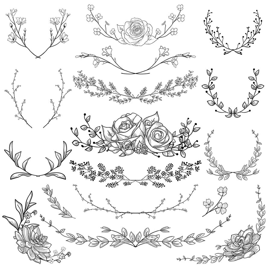 Flexible Floral Brushes