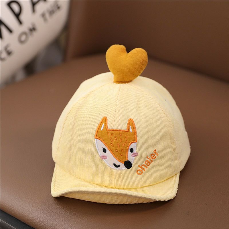 topi anak bayi lucu | animals baseball hat | topi baseball karakter binatang-Rubah kuning