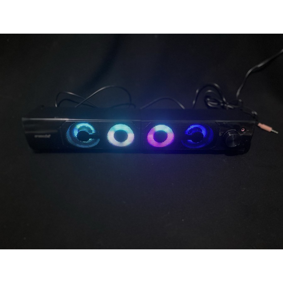 Speaker gaming inbox wired usb audio 3.5mm rgb 3d soundbar gs-07 gs07 speaker rgb