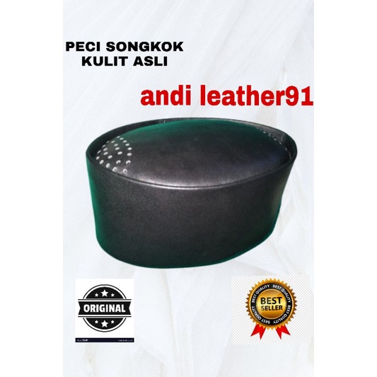 peci songkok kulit asli garut