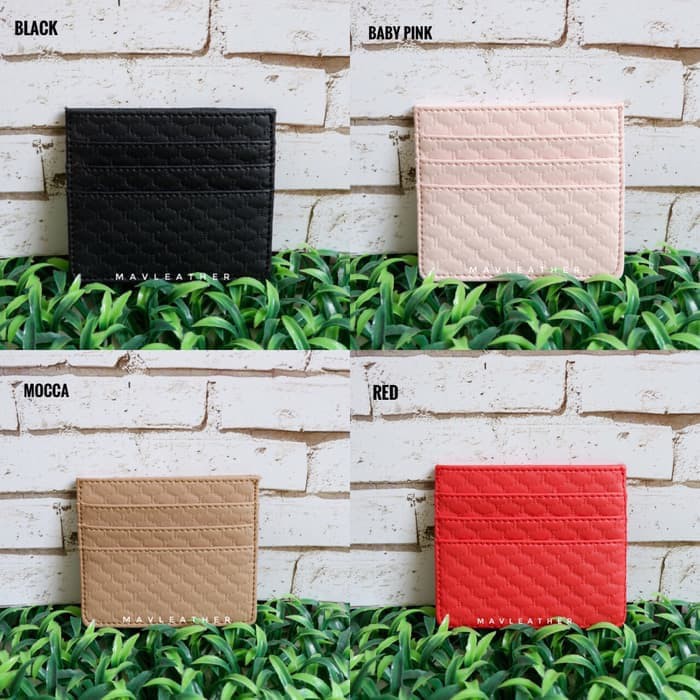 Card Holder / Tempat Kartu / Dompet Kartu 6 Slot Motif CHANEL - Hitam