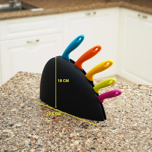 Pisau Set KRIS Dapur 5Pcs Plus Blok Penyimpanan Knife Set