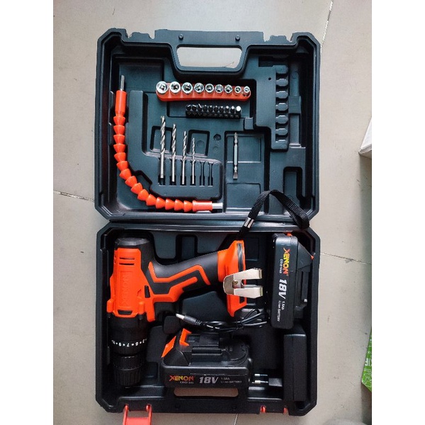 xenon cdid1845 mesin bor beton besi cordless impact drill cdid 1845 18v