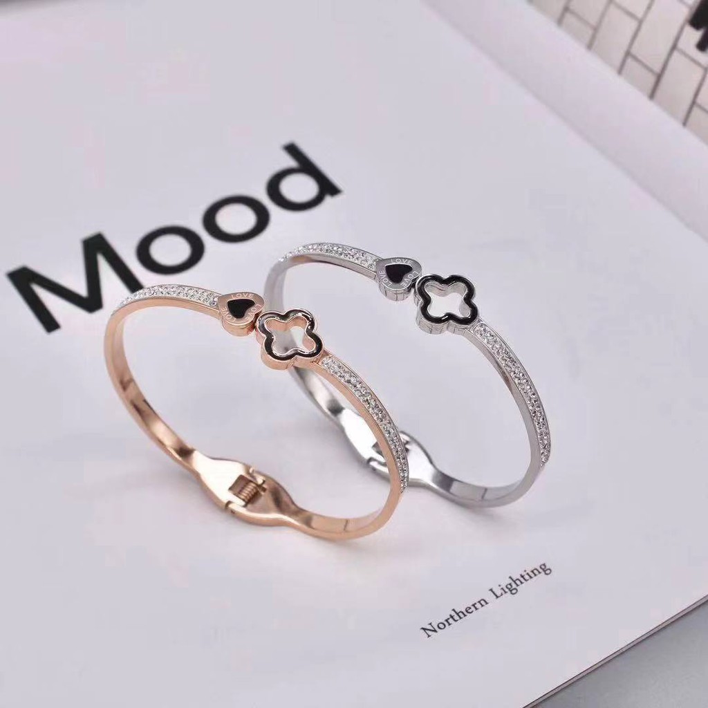 GG Gelang Aksen Semanggi Rose Gold 18k#GB-